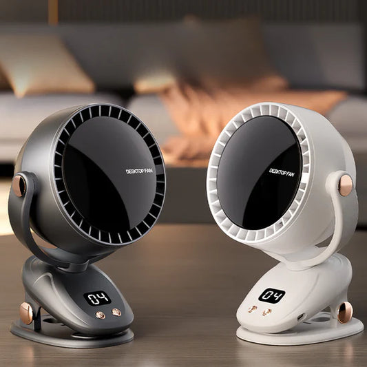 Portable bladeless fan with rechargeable battery and USB charging