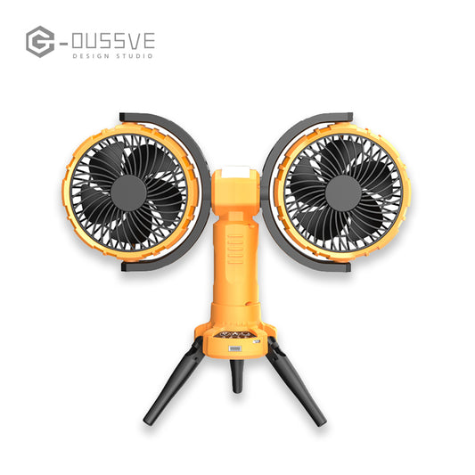 G-OUSSVE｜360-Degree Rotating Dual-Head Fan with Oscillation