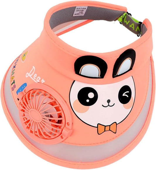 Kids' Summer Fan Cap - Sun Protection Girls' Stylish Sunshade Hat