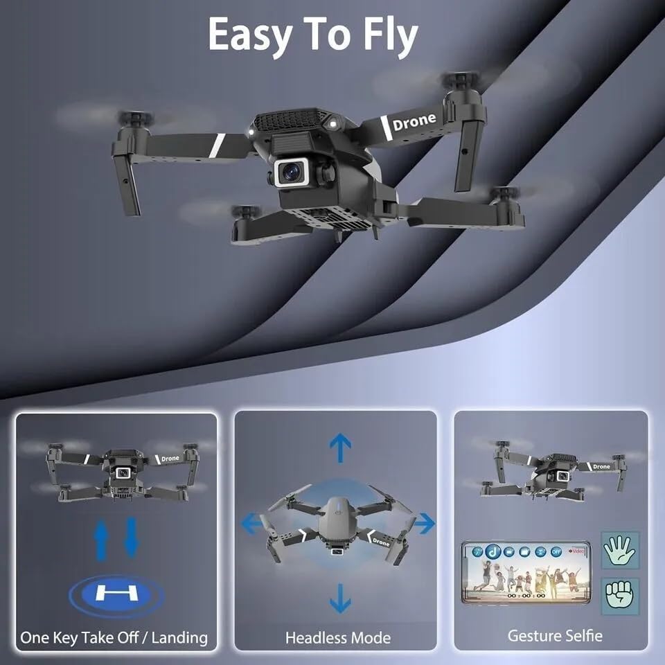 E99 PRO Drone Professional 4K HD Dual Camera Automatic Obstacle Avoidance Foldable Height Keep Mini Helicopter