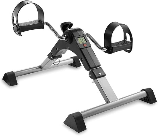 Mini pedal exercise bike,household folding machine LCD display, adjustable resistance