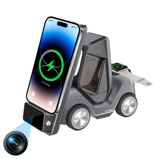 WiFi 3-in-1 Wireless Charging Stand with Hidden Camera
