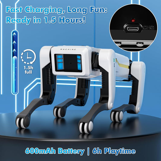 Dingdongwu Smart Robot Dog - Interactive STEM Pet with Voice Control, 30+ Actions