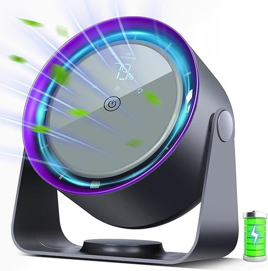 Digital Display Rechargeable Battery Operated Fan