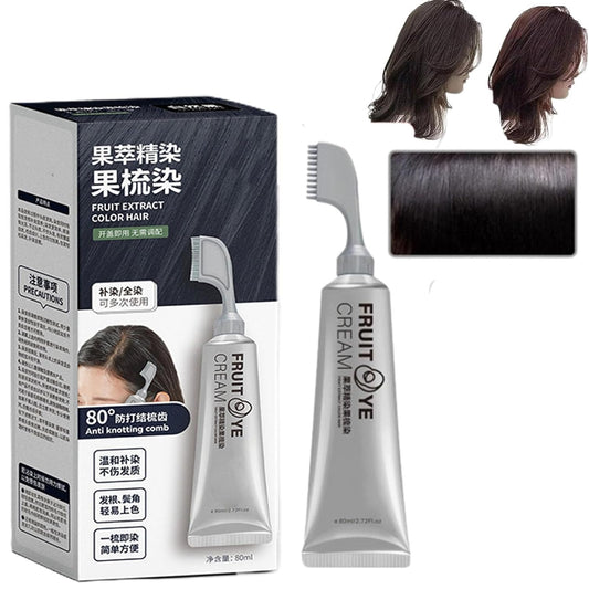 Natural Fruit Hair Dye for Men and Women All Hair Types (Black)