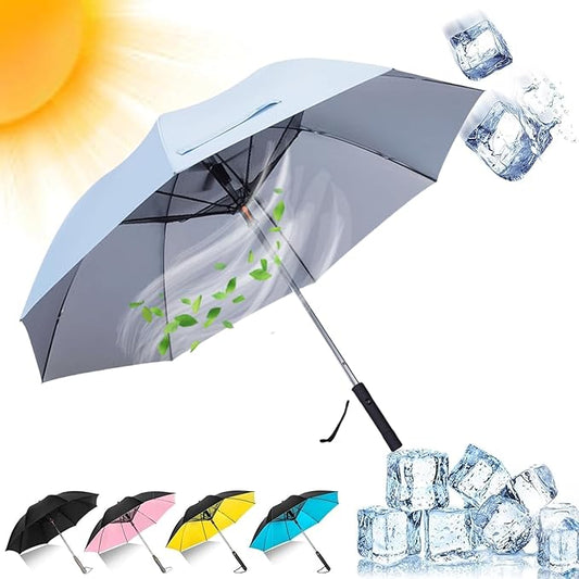 Parasol - Long Handle Umbrella with Fan